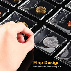 10pcs Clear Plastic Coin Sleeves for Collectors