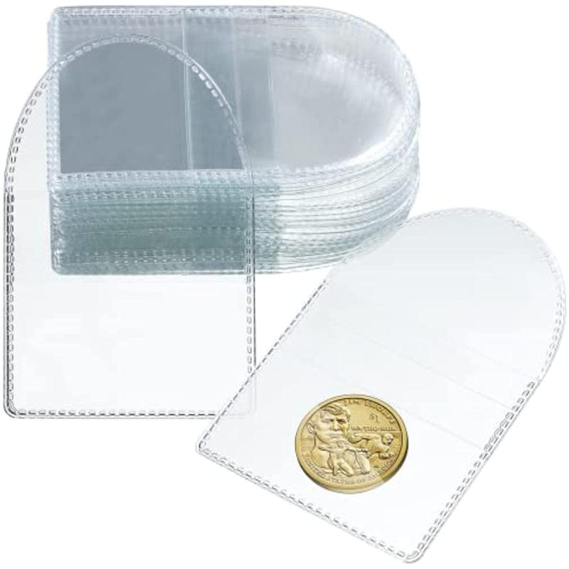 10pcs Clear Plastic Coin Sleeves for Collectors