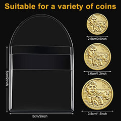 10pcs Clear Plastic Coin Sleeves for Collectors