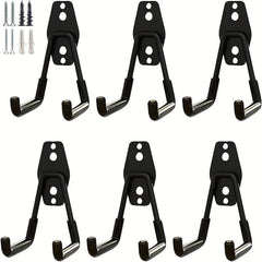 6pcs Garage Storage Utility Hooks Wall Mount Steel Hooks Garden Organizer