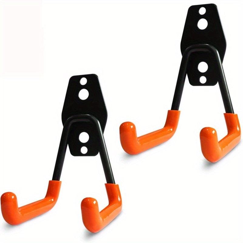 6pcs Garage Storage Utility Hooks Wall Mount Steel Hooks Garden Organizer