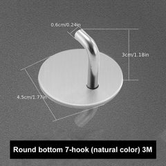Stainless Steel Self Adhesive Hooks for Wall Coat Rack Key Holder Towel Hooks