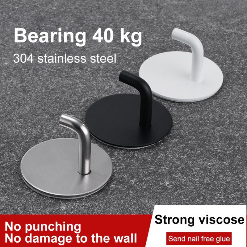 Stainless Steel Self Adhesive Hooks for Wall Coat Rack Key Holder Towel Hooks