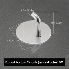 Stainless Steel Self Adhesive Hooks for Wall Coat Rack Key Holder Towel Hooks