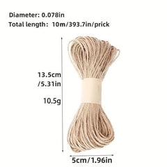10M Vintage Jute Rope DIY Gift Packaging for Holidays