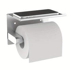 Stainless Steel Toilet Paper Holder Shelf Adhesive Mounting