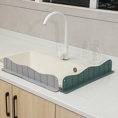Silicone Sink Splash Guard Mat w/ Strong Sucker Water Splashes Protection