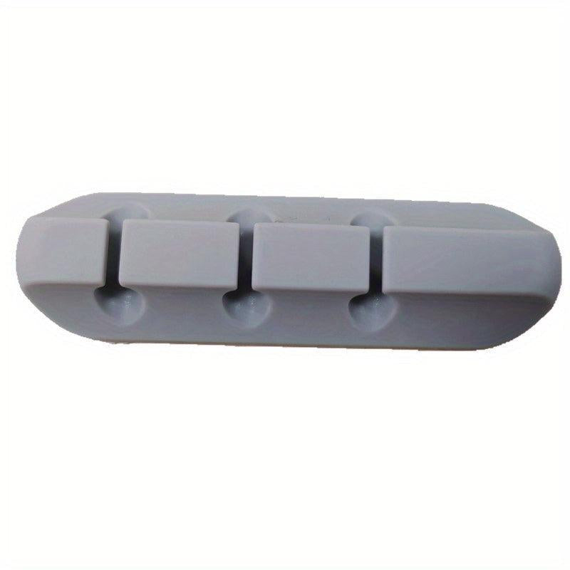 3pcs Cable Organizer Silicone USB Cable Winder Desktop Tidy Management Clips