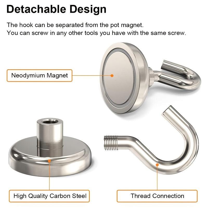 6pcs Magnetic Hooks Heavy Duty Magnet Holder Wall Hanging Hanger