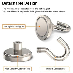 6pcs Magnetic Hooks Heavy Duty Magnet Holder Wall Hanging Hanger
