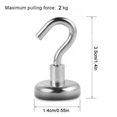 6pcs Magnetic Hooks Heavy Duty Magnet Holder Wall Hanging Hanger