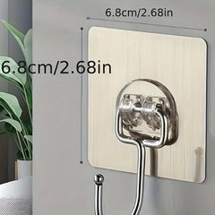5pcs Self Adhesive Wall Hook Single Sticky Wall Hook Bathroom Kitchen Towel Hook