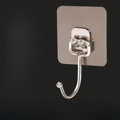 5pcs Self Adhesive Wall Hook Single Sticky Wall Hook Bathroom Kitchen Towel Hook