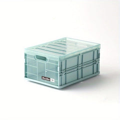Foldable Plastic Storage Box with Lid for Car Trunk & Household Use