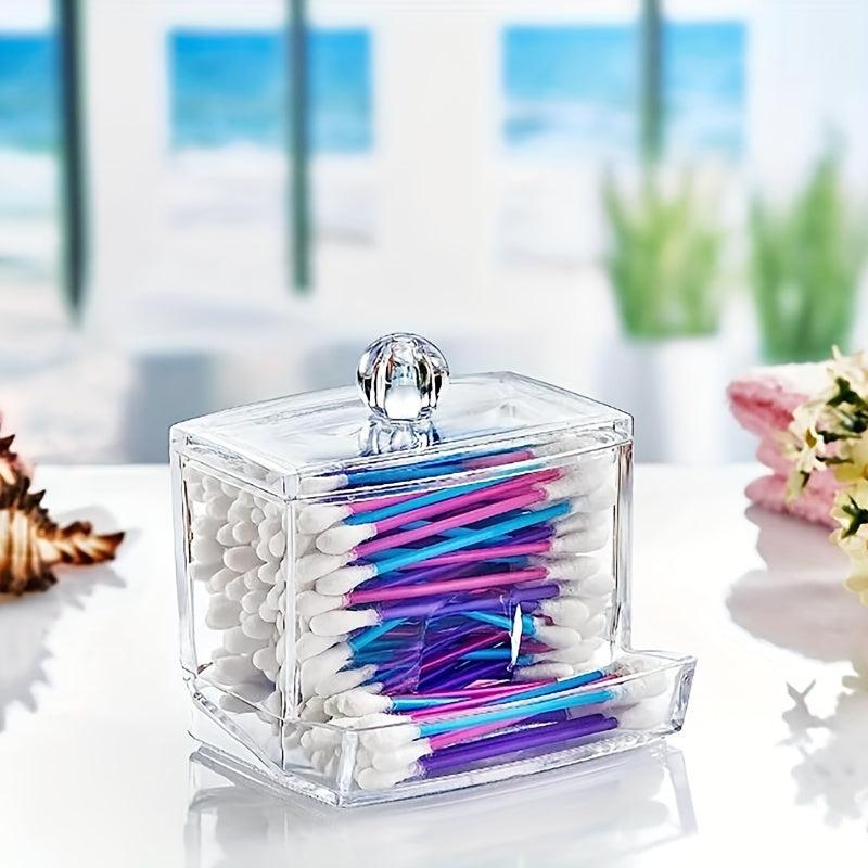 2pcs Clear Canister Set Bathroom Jars Storage Box