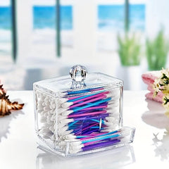 2pcs Clear Canister Set Bathroom Jars Storage Box