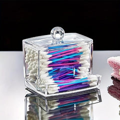 2pcs Clear Canister Set Bathroom Jars Storage Box