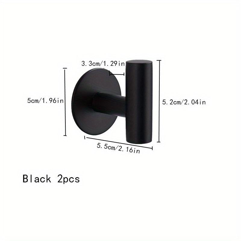 2pcs Stainless Steel Towel Hooks Self Adhesive Wall Hook Coat Hook