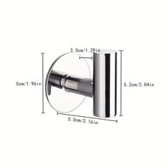 2pcs Stainless Steel Towel Hooks Self Adhesive Wall Hook Coat Hook