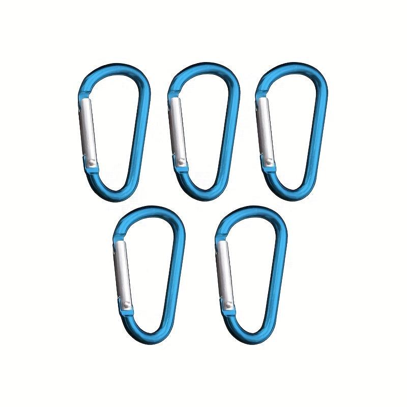 5pcs Colorful D Shaped Keychain Metal Carabiner Aluminum Alloy Backpack Clip