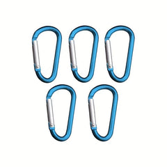 5pcs Colorful D Shaped Keychain Metal Carabiner Aluminum Alloy Backpack Clip