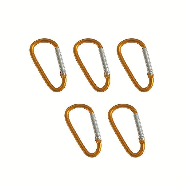 5pcs Colorful D Shaped Keychain Metal Carabiner Aluminum Alloy Backpack Clip