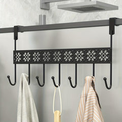 Metal Over the Door Row Hook Shelf Hook Coat Hat Bag Umbrella Key H