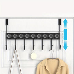 Metal Over the Door Row Hook Shelf Hook Coat Hat Bag Umbrella Key H
