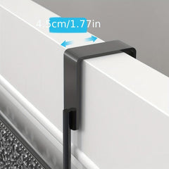 Metal Over the Door Row Hook Shelf Hook Coat Hat Bag Umbrella Key H