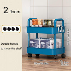 Multifunctional Cart with Wheels for Organization