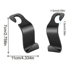 2pcs Car Hook Rear Seat Back Hook Auto Front Seat Headrest Hooks