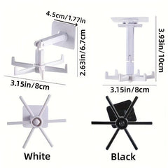 2pcs Plastic Hanging Keys Storage Hook 360 Degree Rotatable Tableware Stand