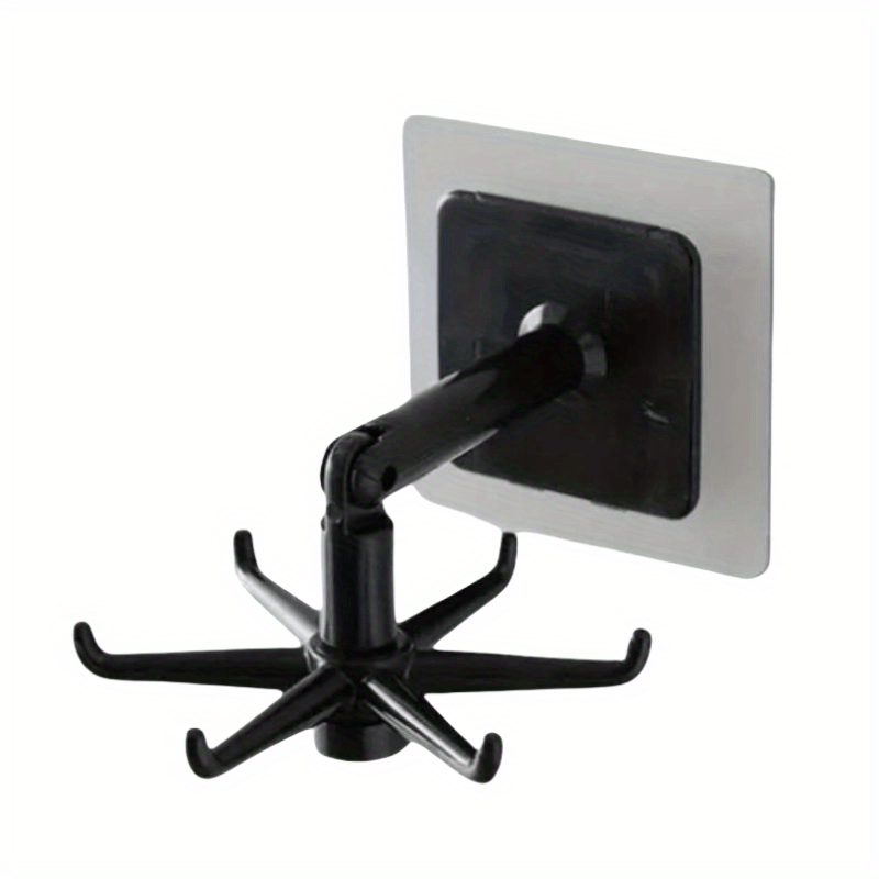 2pcs Plastic Hanging Keys Storage Hook 360 Degree Rotatable Tableware Stand