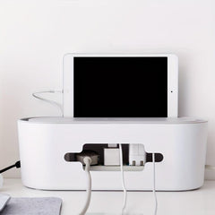 Desktop Cable Management Box Conceal Power Strips Data Lines Wires