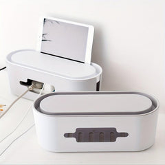 Desktop Cable Management Box Conceal Power Strips Data Lines Wires