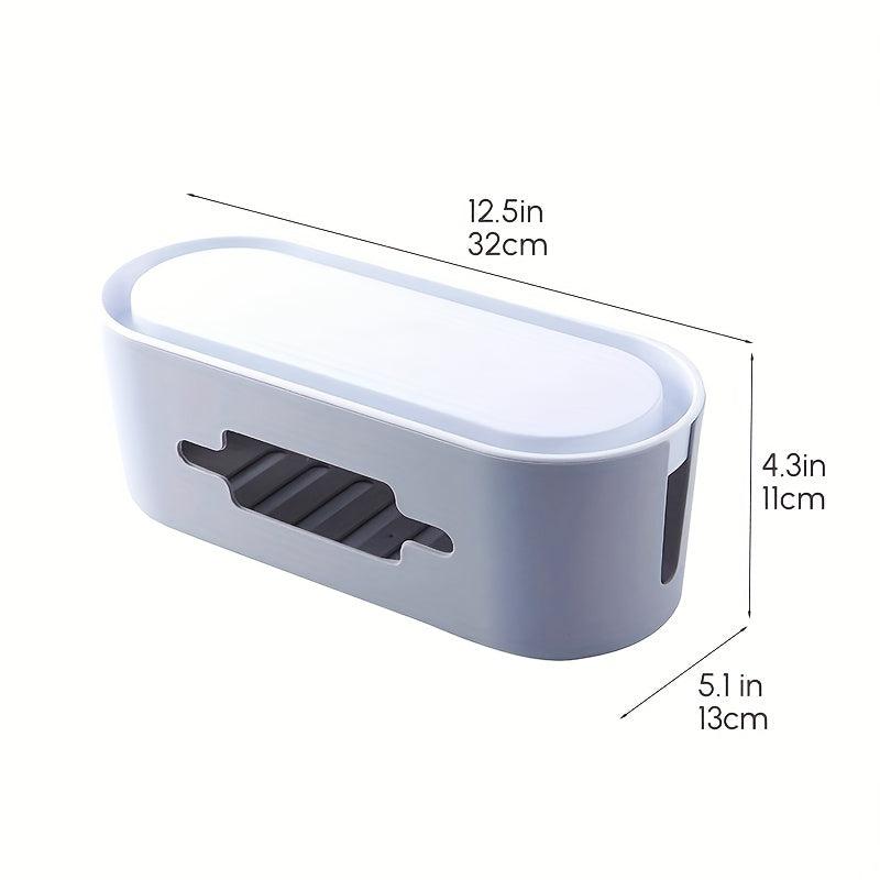 Desktop Cable Management Box Conceal Power Strips Data Lines Wires