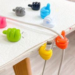 6pcs Thumb Hook Data Cable Storage Fixed Hook Cable Manager