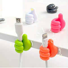 6pcs Thumb Hook Data Cable Storage Fixed Hook Cable Manager