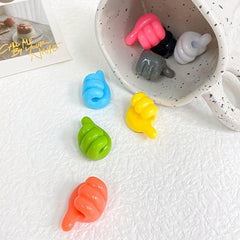 6pcs Thumb Hook Data Cable Storage Fixed Hook Cable Manager