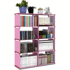 5 Tier Bookshelf Vertical Cabinet Assembled Storage Rack