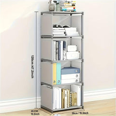 5 Tier Bookshelf Vertical Cabinet Assembled Storage Rack