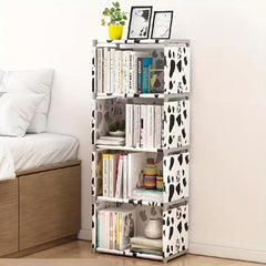 5 Tier Bookshelf Vertical Cabinet Assembled Storage Rack