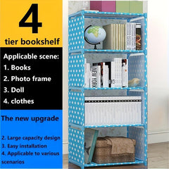 5 Tier Bookshelf Vertical Cabinet Assembled Storage Rack