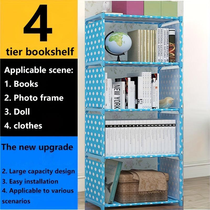 5 Tier Bookshelf Vertical Cabinet Assembled Storage Rack
