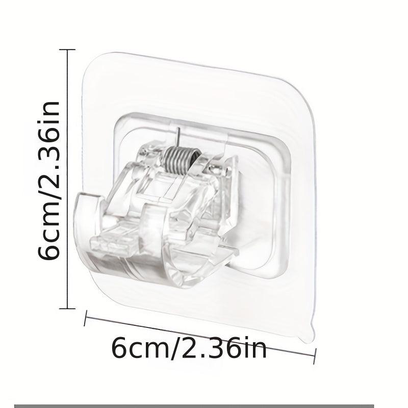 2pcs Nail Curtain Rod Holders with Self Adhesive Clips