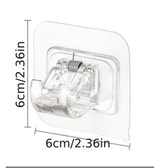 2pcs Nail Curtain Rod Holders with Self Adhesive Clips