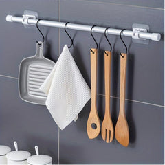 2pcs Nail Curtain Rod Holders with Self Adhesive Clips
