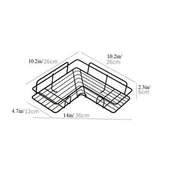 2pcs Punch Shower Corner Caddy Toilet Corner Shelf Triangle Storage Rack
