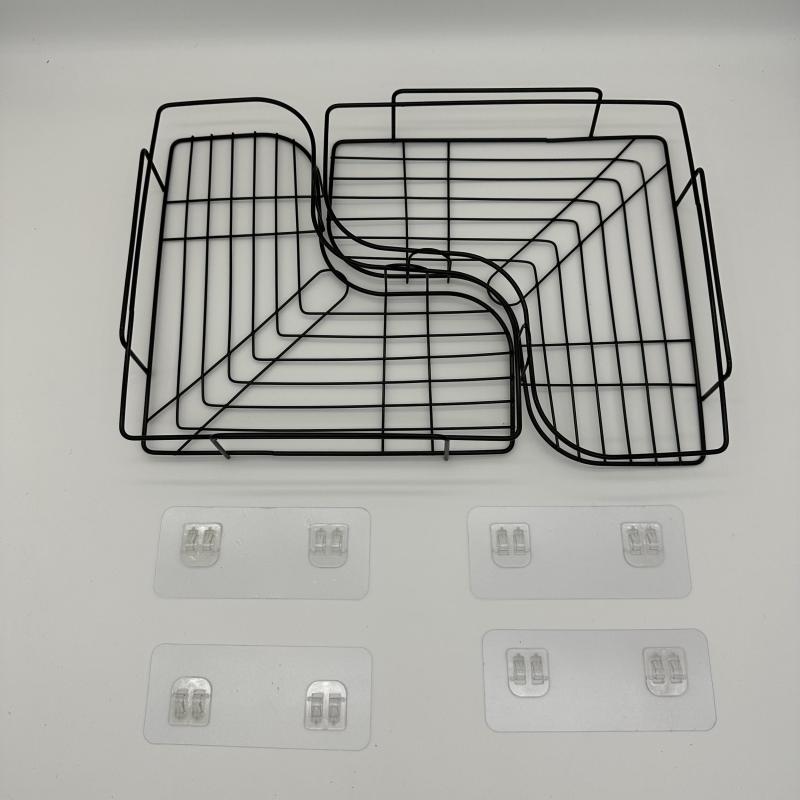 2pcs Punch Shower Corner Caddy Toilet Corner Shelf Triangle Storage Rack