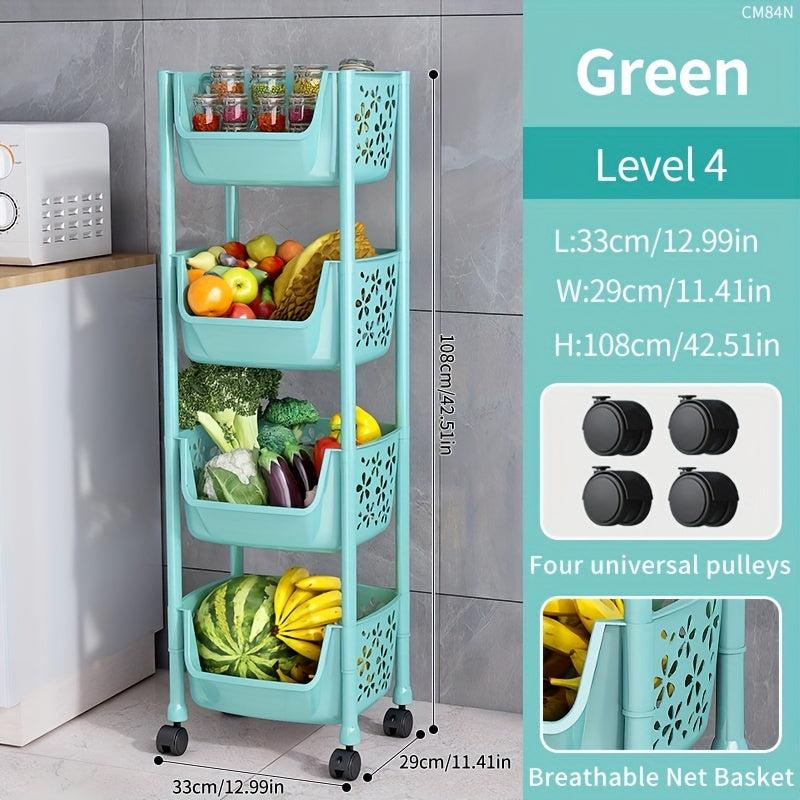 1pc Shelf Floor Storage Basket For Living Room Toy Storage Rack